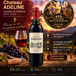 CHATEAU ADELINE 2023 AOC LALANDE DE POMEROL CAISSE DE 12 BOUTEILLES DE 75CL OFFRE COUP DE COEUR