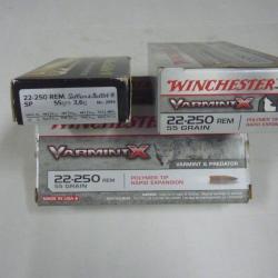 1 lot de 72 balles Cal. 22.250 Remington  livraison offerte