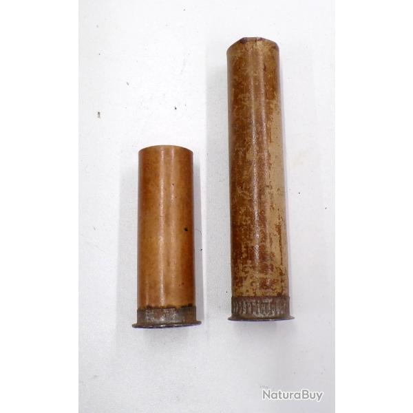 deux cartouches probabmement allemandes pour pistolet-signaleur. p�riode premi�re guerre mondiale.