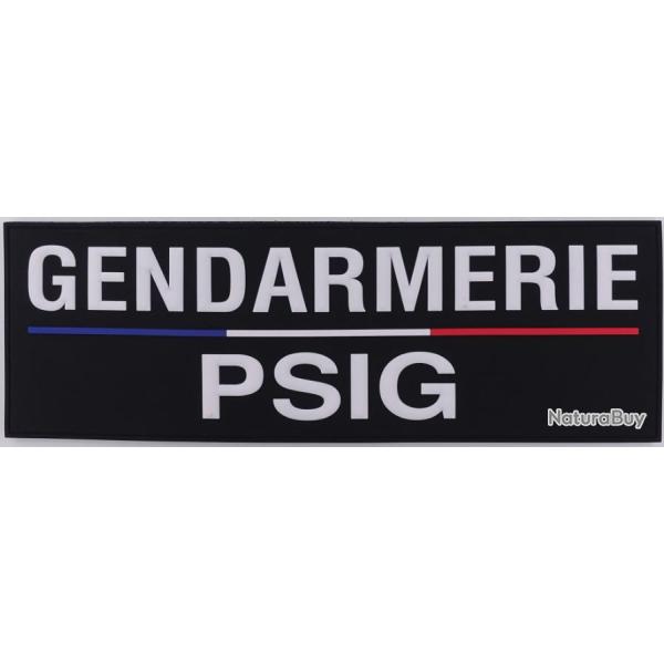 Bandeau d'identification PVC - Gendarmerie PSIG 3 x 10 cm