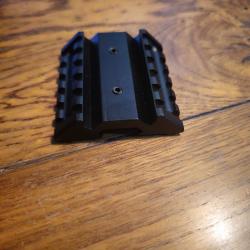 Double rail picatinny neuf longueur 65 mm