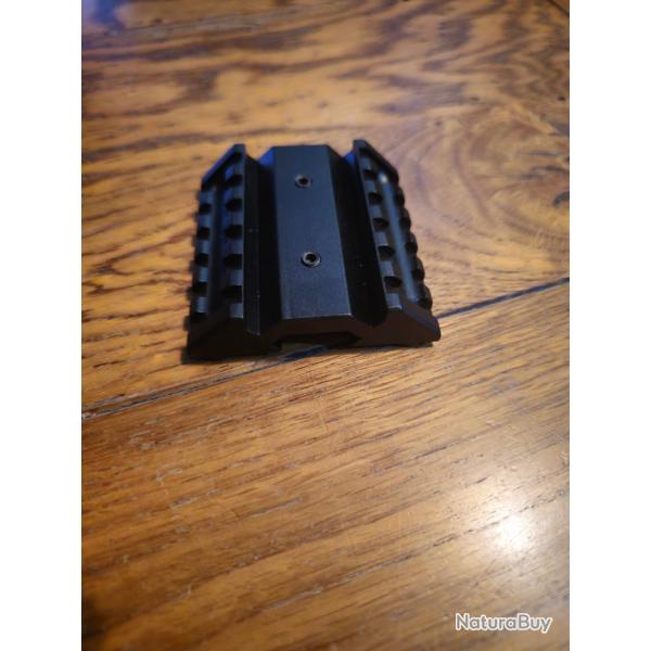 Double rail picatinny neuf longueur 65 mm