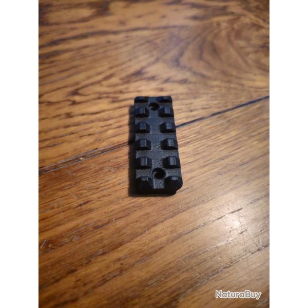 Rail picatinny plastique longueur 55 mm neuf dessous arondis pour canon
