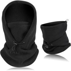 Cagoule polaire coupe-vent thermique - masque de ski multi-usage - cache-cou chasse p&ecirc;che randonn&eacute;e