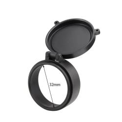 Cache-objectif rabattable &agrave; ressort pour lunette de tir - Protection lentille - 32 mm