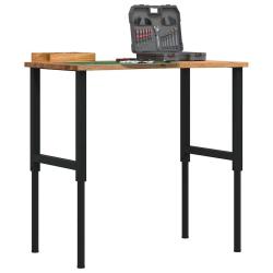 &Eacute;tabli marron clair 100x60x(71,5-98) cm bois de ch&ecirc;ne massif