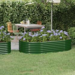Lit sur&eacute;lev&eacute; de jardin Acier galvanis&eacute; 175x100x36cm Vert
