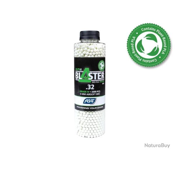 Billes Bio 0.32g Alpha Blaster Tracantes Vertes en Bouteille de 3300