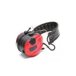 CASQUE ANTI BRUIT PELTOR SPORTTAC ELECTRONIQUE COQUES ROUGE/NOIR