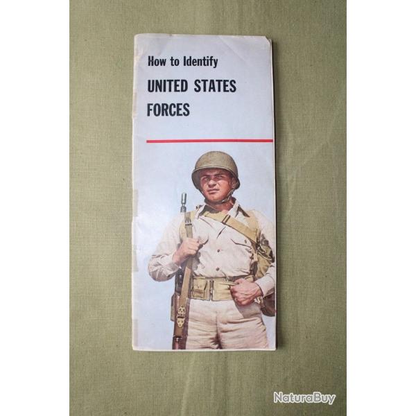 Brochure us HOW TO IDENTIFY UNITED STATES FORCES (traces de scotch visible)