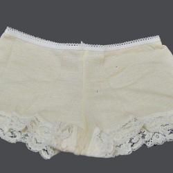 Offre sp&eacute;ciale Boxer shorty femme laine m&eacute;rinos et soie noir ou &eacute;cru blanc &eacute;cru 2XL