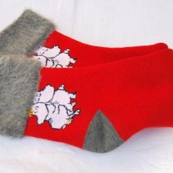 Chaussettes fantaisie enfant femme rouge rose noir 31 &agrave; 39 rouge 37/39