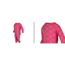 Grenouill&egrave;re b&eacute;b&eacute; laine m&eacute;rinos rose ou bleu rose 80