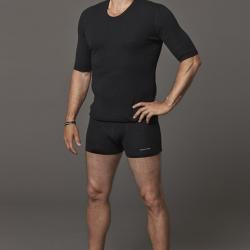 Boxer homme pure laine m&eacute;rinos BIO bleu gris kaki noir 2XL
