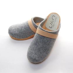 Sabot femme gris moyen en feutre de laine sans odeurs 38 beige