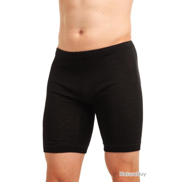 Short long noir pure laine et SOIE unisexe noir 38