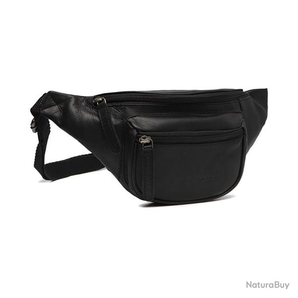 Sac Banane en cuir v�ritable multipoches cognac ou noir noir