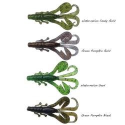 Leurre Souple Volkien Soul Craw Mama 95mm Green Pumpkin Black