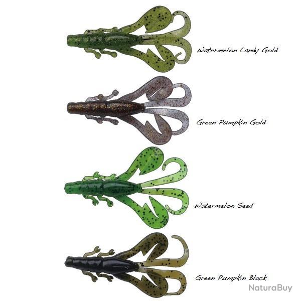 Leurre Souple Volkien Soul Craw Mama 95mm Green Pumpkin Black