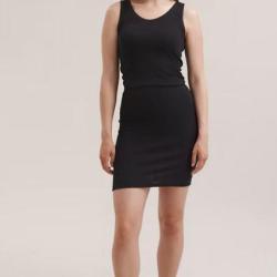 Jupe femme droite type crayon noir ou chataigne noir 36