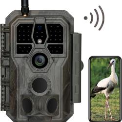 E8 Camera de Chasse WiFi avec App, 64MP 1296P H.264 Vid&eacute;o