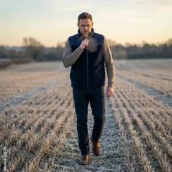 Gilet homme Sid bleu marine sherpa et micropolaire 400 g/m&sup2; XL