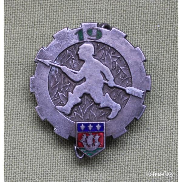 Insigne du 19�me Escadron du Train �maill� (rare)