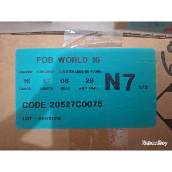 Cartouches trap Fob World Calibre 16