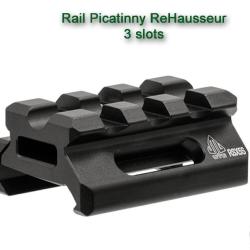UTG - Rail Picatinny R&eacute;hausseur pour point rouge - 0,5 inch