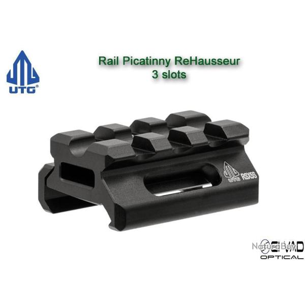 UTG - Rail Picatinny R�hausseur pour point rouge - 0,5 inch