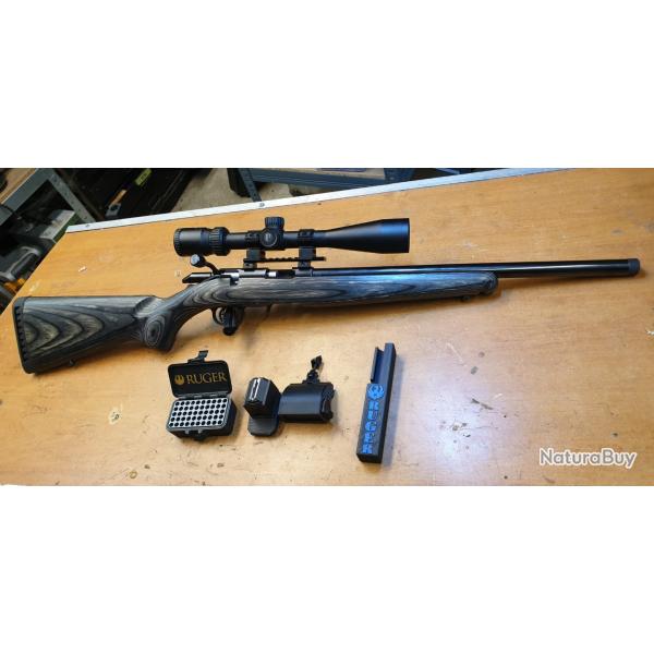 Ruger American Target Rimfire 22Lr avec nombreux accessoires - Magnifique