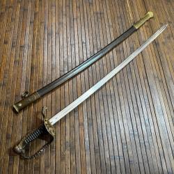 SABRE DE MARINE 1837/1851 COULAUX A KLINGENTHAL AVEC SON FOURREAU FER