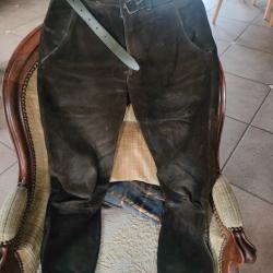 Pantalon cuir chasse