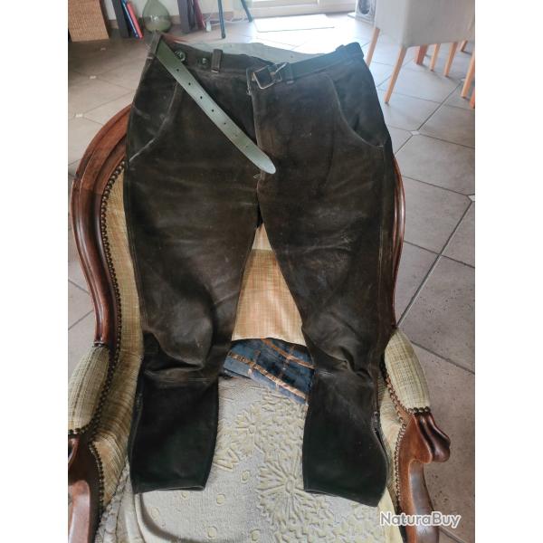 Pantalon cuir chasse