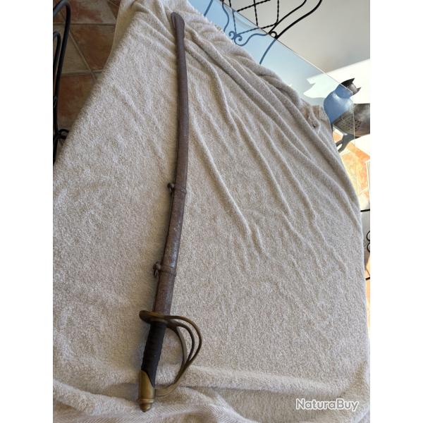 Sabre us avec fourreau acier sans marquage
