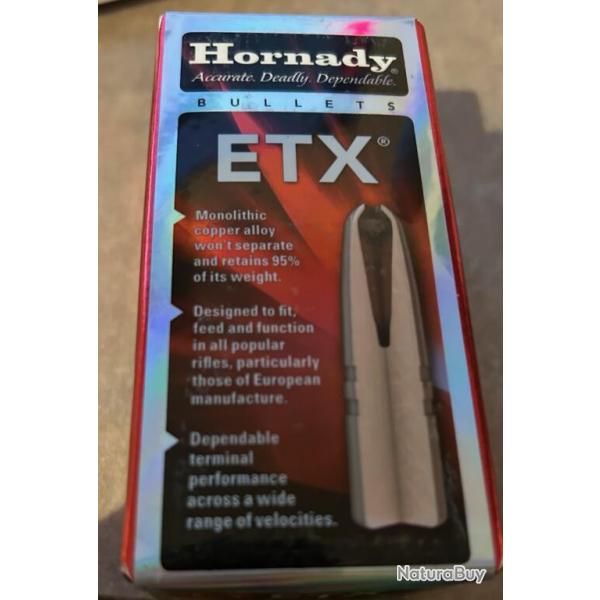 Ogives ETX Hornady 125 grains neuve boite pas ouverte