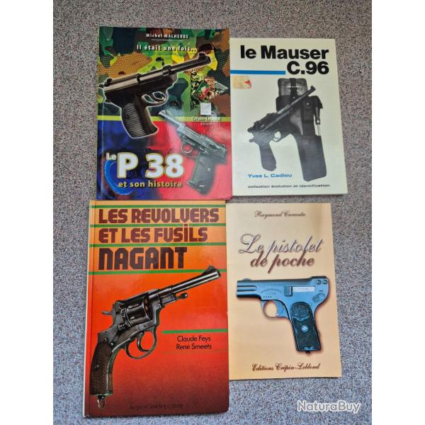 4 livres sur les armes de poing