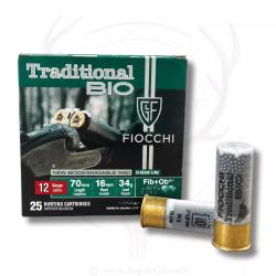 25 cartouches TRADITIONAL FIBRE BIO Cal.12 34G BG FIOCCHI 09