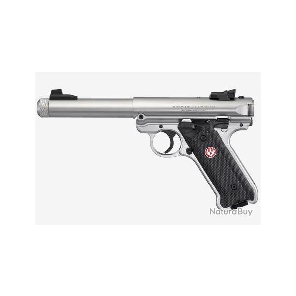 PISTOLET RUGER MARK IV 5.1/2 INOX FILETE 22LR