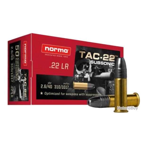 NORMA 22 LR TAC-22 SUBSONIC X50
