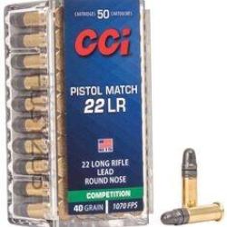 CCI 22LR PISTOL MATCH X 50