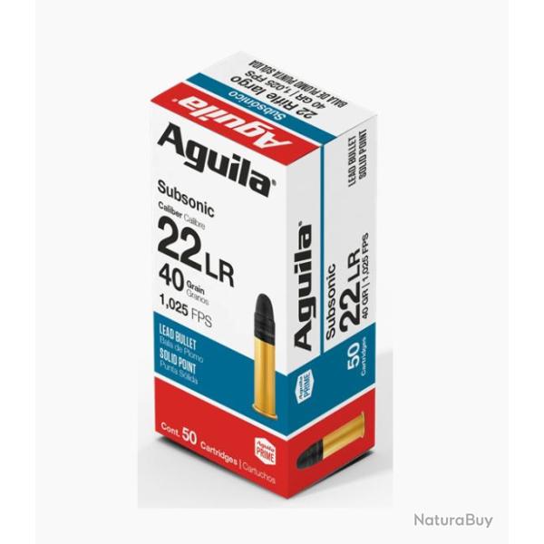 AGUILA 22 LR 40GR SUBSONIQUE X 50
