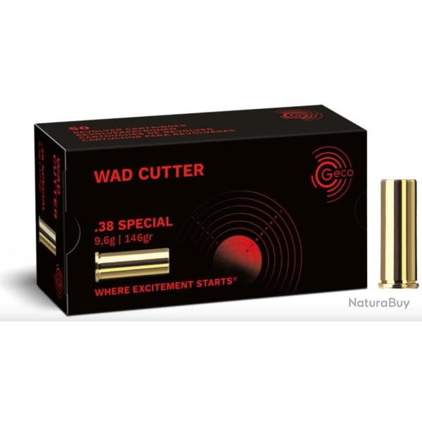 GECO 38 SPECIAL WAD CUTTER X 50