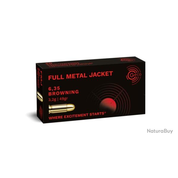 GECO 6.35 BROWNING .25 AUTO FMJ x 50
