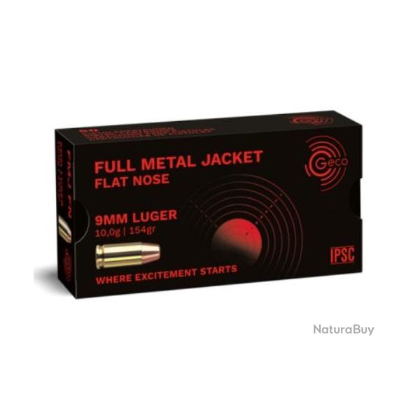 GECO 9x19 FMJ FLAT NOSE 154gr X 50