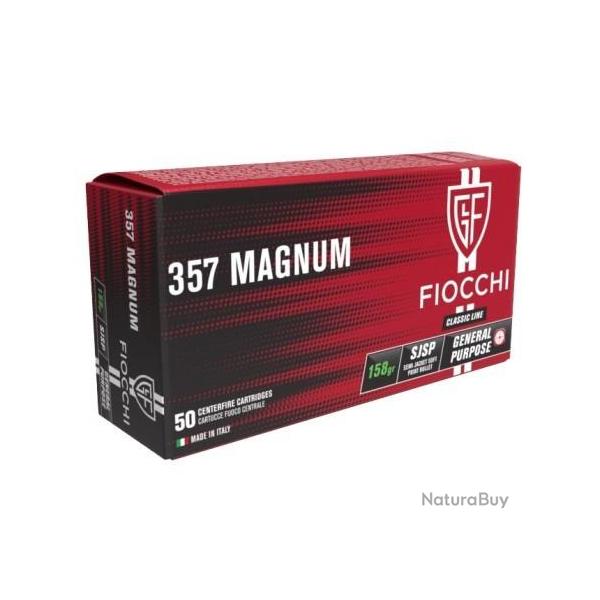 FIOCCHI 357 MAGNUM SJSP 158GR X 50
