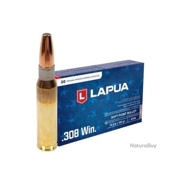 LAPUA 308W 185GR SOFT POINT E415 X 20