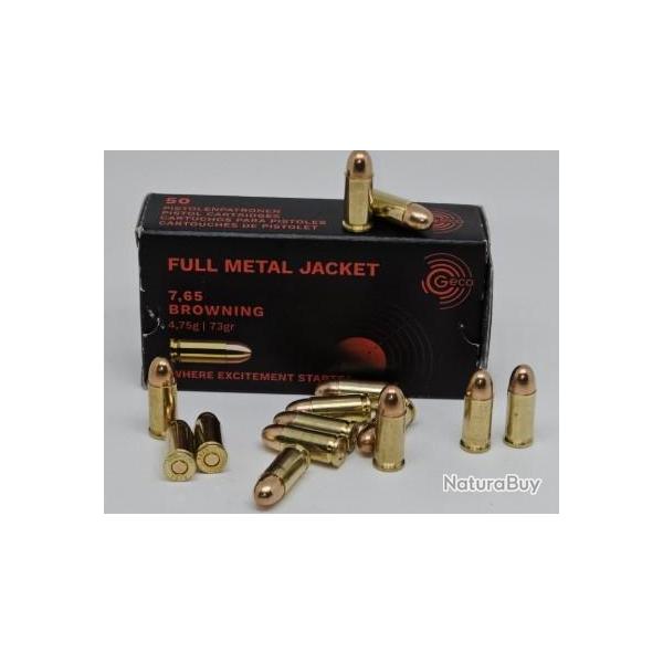 GECO 7.65 BROWNING .32 ACP FMJ 73Gr/4.75g