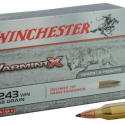 CARTOUCHE WINCHESTER CART 243 WIN VARMINT X 58 GR
