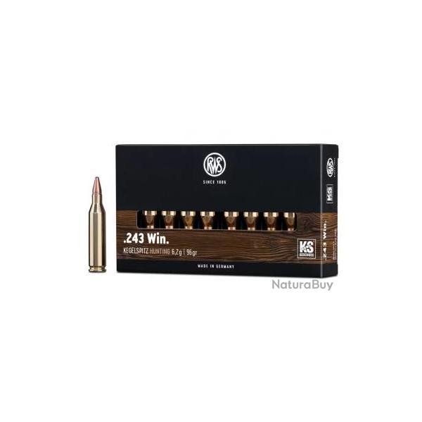 CARTOUCHE RWS 243WIN 96GR 6.2G KS